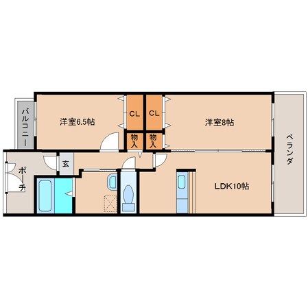 大和高田駅 徒歩14分 3階の物件間取画像